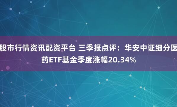 股市行情资讯配资平台 三季报点评：华安中证细分医药ETF基金季度涨幅20.34%